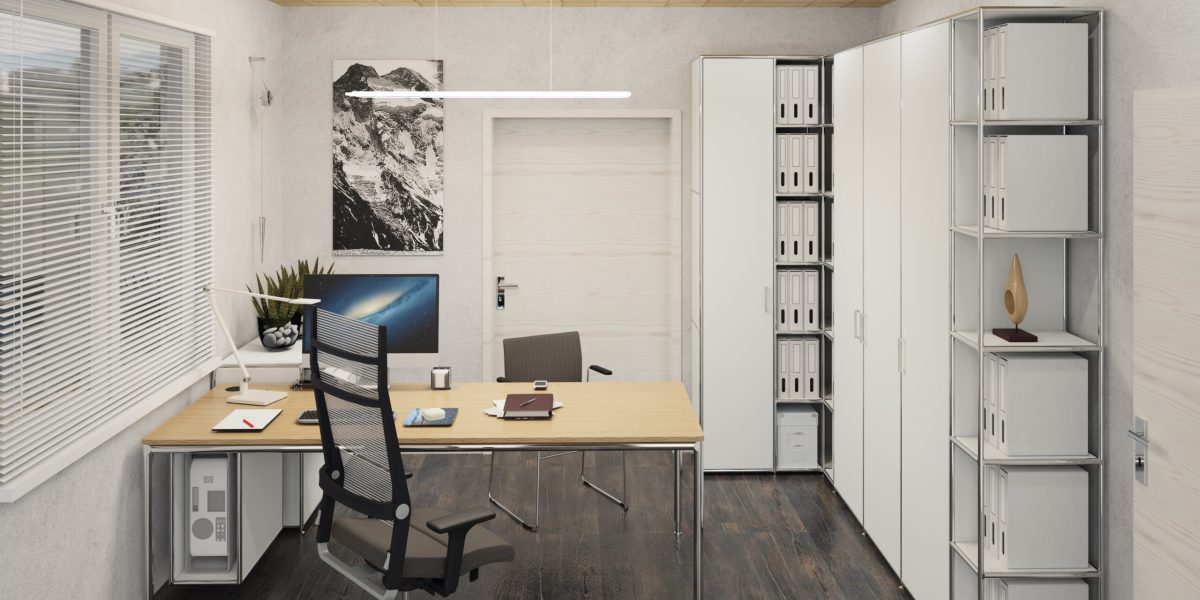 HomeOffice mit Bosse Modul Space und Dauphin Buerostuehle
